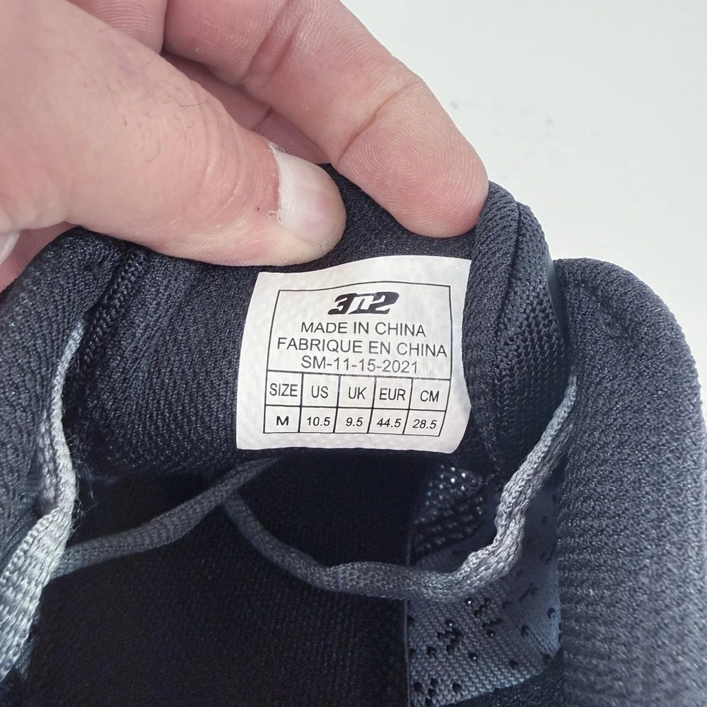 3N2 Umpire Knit Training Shoes Mens 10.5‎ Black Gray Athletic Sneakers